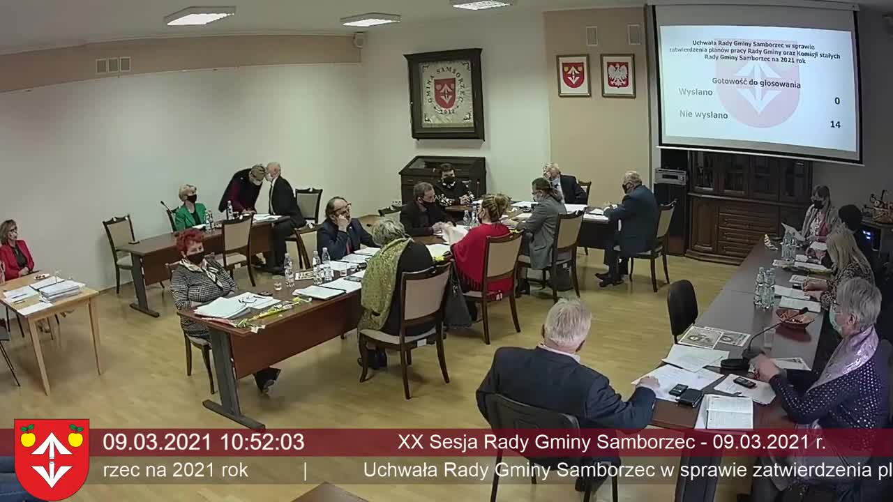 XX Sesja Rady Gminy Samborzec - 09.03.2021 r.