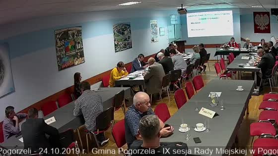 Gmina Pogorzela – IX sesja Rady Miejskiej w Pogorzeli - 24.10.2019 r. | transmisjaobrad.info