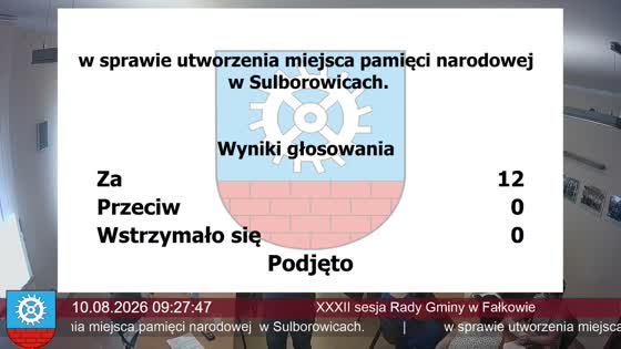 XXXII sesja Rady Gminy w Fałkowie