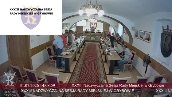 XXXIII nadzwyczajna Sesja Rady Miejskiej w Grybowie kadencji 2024-2029