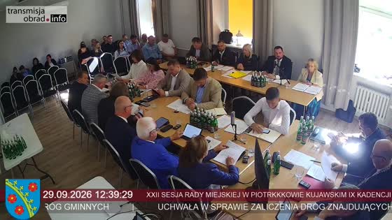 XXII SESJA RADY MIEJSKIEJ W PIOTRKOWIE KUJAWSKIM IX KADENCJI
