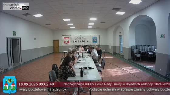 Nadzwyczajna XXXIV Sesja Rady Gminy w Bojadłach kadencja 2024-2029