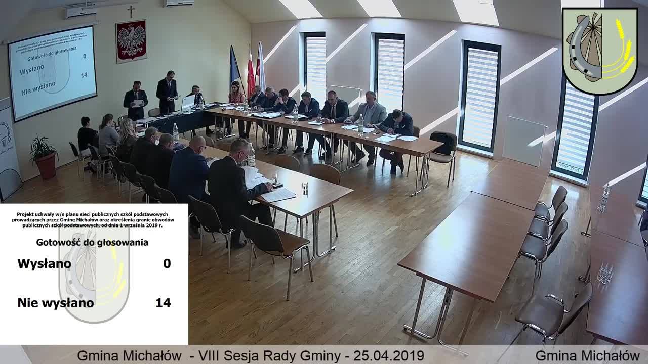 VIII Sesja Rady Gminy Michałów - 25.04.2019