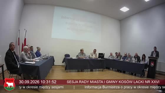 SESJA RADY MIASTA I GMINY KOSÓW LACKI NR XXVI