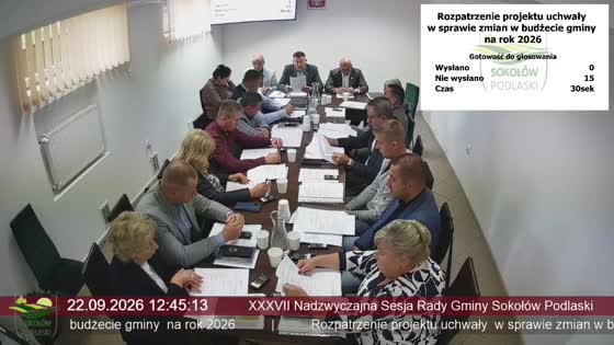XXXVII Nadzwyczajna Sesja Rady Gminy Sokołów Podlaski