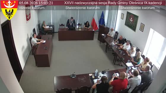 XXVII nadzwyczajna sesja Rady Gminy Oleśnica IX kadencji