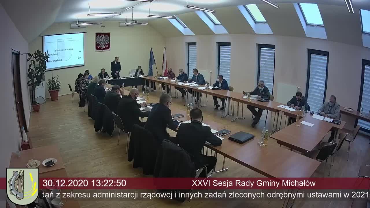 XXVI Sesja Rady Gminy Michałów - 30.12.2020