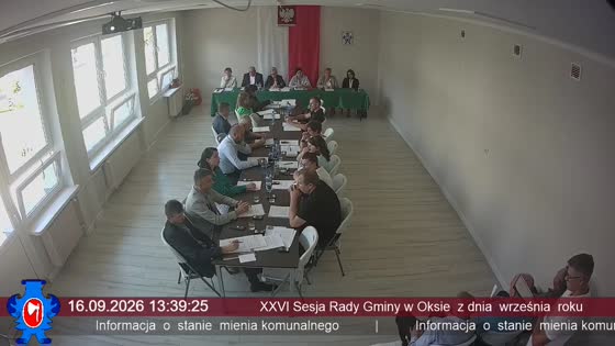 XXVI Sesja Rady Gminy w Oksie  z dnia  września  roku