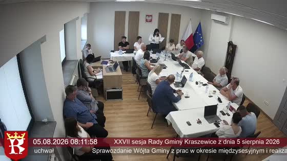 XXVII sesja Rady Gminy Kraszewice z dnia 5 sierpnia 2026