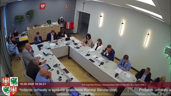 XVII sesja Rady Powiatu Warszawskiego Zachodniego dnia 16 września 2026 r.