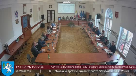 XXXVIII Nadzwyczajna Sesja Rady Powiatu w Jędrzejowie 12 października 2026 r.