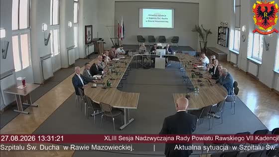 XLIII Sesja Nadzwyczajna Rady Powiatu Rawskiego VII Kadencji z dnia 27.08.2026 r.