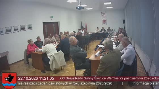 XXI Sesja Rady Gminy Świnice Warckie 22 października 2026 roku
