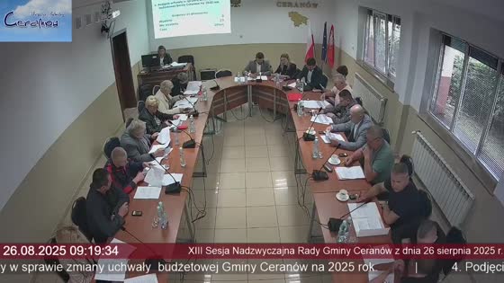 XIII Sesja Nadzwyczajna Rady Gminy Ceranów z dnia 26 sierpnia 2025 r.