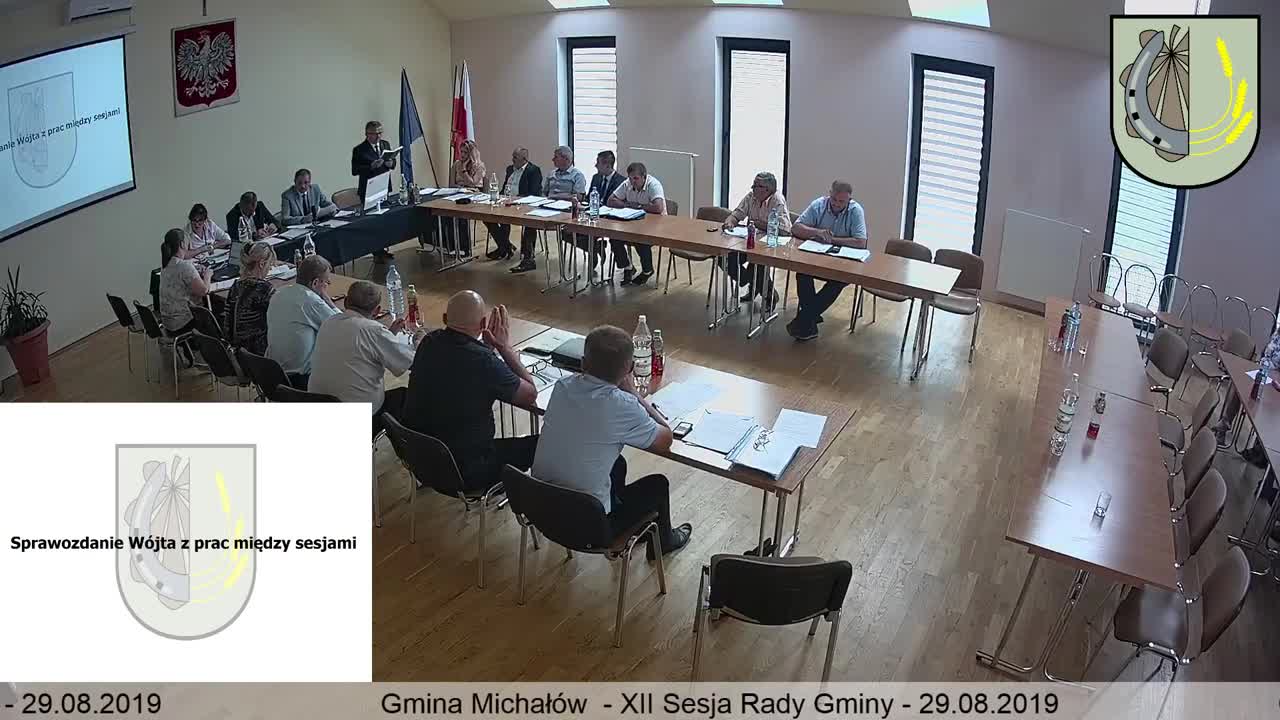 XII Sesja Rady Gminy Michałów - 29.08.2019