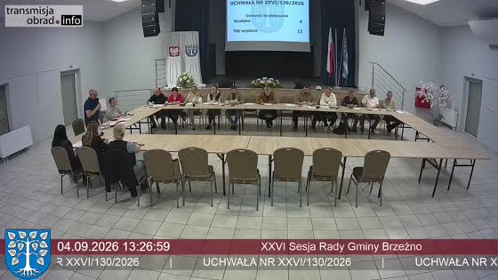 XXVI Sesja Rady Gminy Brzeżno