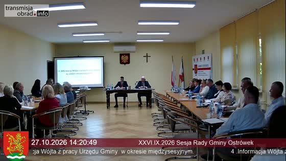 XXVI.IX.2026 Sesja Rady Gminy Ostrówek