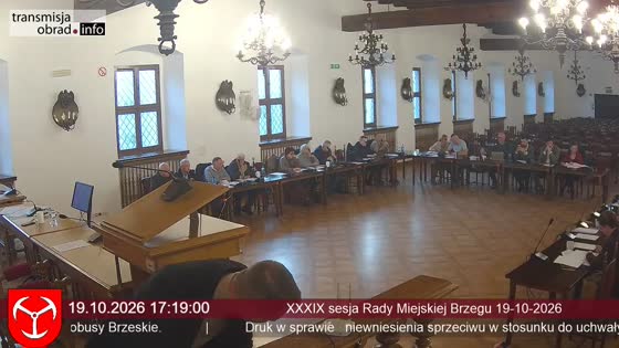 XXXIX sesja Rady Miejskiej Brzegu 19-10-2026