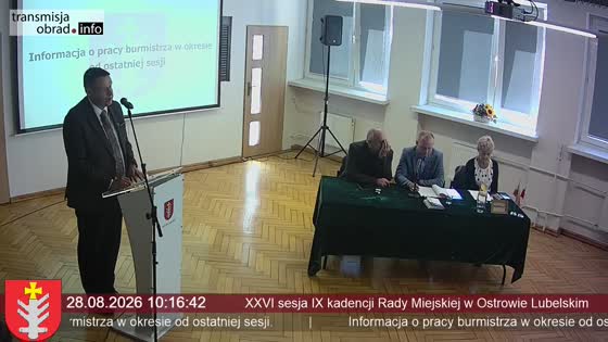 XXVI sesja IX kadencji Rady Miejskiej w Ostrowie Lubelskim