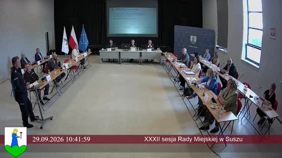 XXXII sesja Rady Miejskiej w Suszu - 29 września 2026