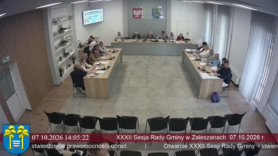XXXII Sesja Rady Gminy w Zaleszanach  07.10.2026 r.