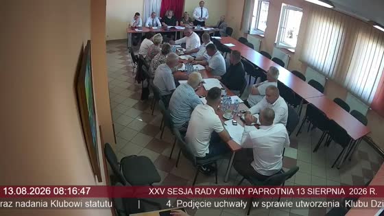 XXV SESJA RADY GMINY PAPROTNIA 13 SIERPNIA  2026 R.