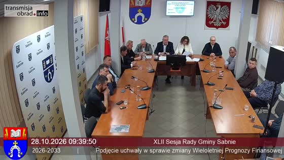 XLII Sesja Rady Gminy Sabnie
