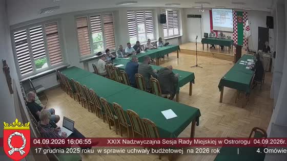 XXIX Nadzwyczajna Sesja Rady Miejskiej w Ostrorogu  04.09.2026r.