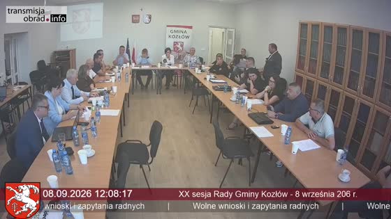 XX sesja Rady Gminy Kozłów - 8 września 206 r.