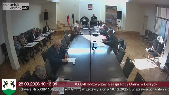 XXXVII -nadzwyczajna sesja Rady Gminy w Łęczycy