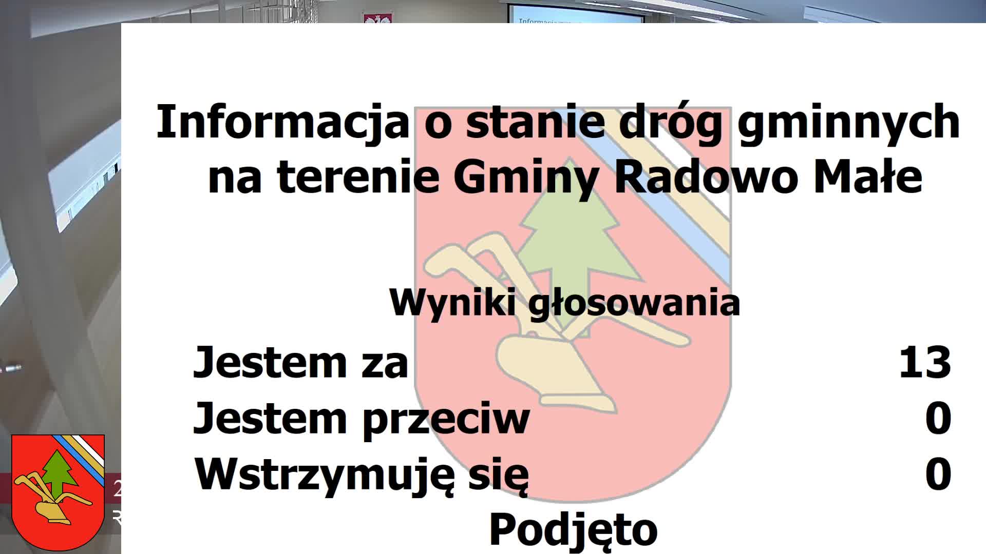 Gmina Radowo Małe –XVIII Sesja Rady Gminy