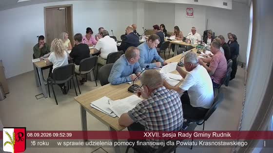XXVII. sesja Rady Gminy Rudnik