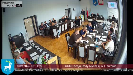 XXXIII sesja Rady Miejskiej w Lututowie.