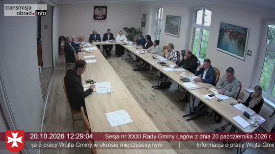 Sesja nr XXXI Rady Gminy Łagów z dnia 20 października 2026 r.