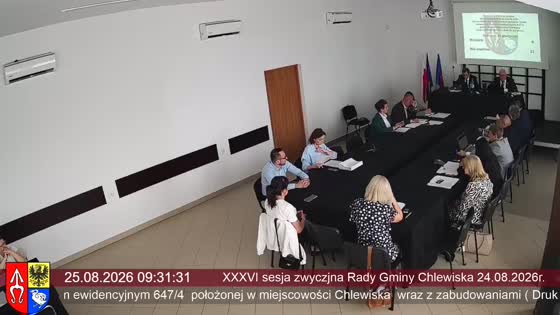 XXXVI sesja zwyczajna Rady Gminy Chlewiska 25.08.2026r.