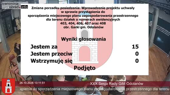 XXX Sesja Rady GiM Odolanów