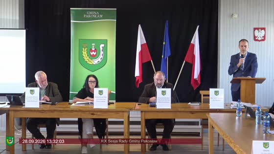 XIX Sesja Rady Gminy Pakosław