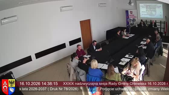 XXXIX Nadzwyczajna Sesja Rady Gminy Chlewiska – 16.10.2026
