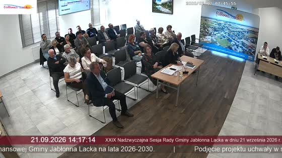 XXIX Nadzwyczajna Sesja Rady Gminy Jabłonna Lacka w dniu 21 września 2026 r.
