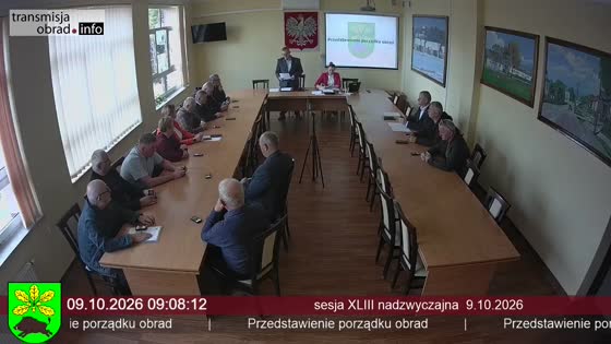 XLIII sesja (nadzwyczajna) Rady Gminy 09.10.2026r.