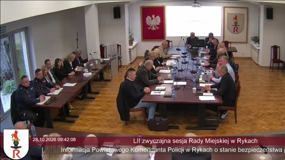 LII zwyczajna sesja Rady Miejskiej w Rykach