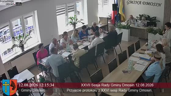 XXVII Sesja Rady Gminy Dmosin 12.08.2026