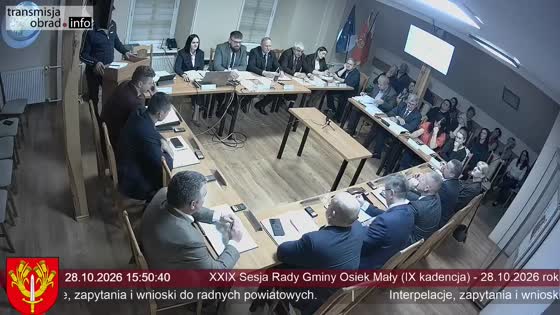 XXIX Sesja Rady Gminy Osiek Mały (IX kadencja) - 28.10.2026 rok