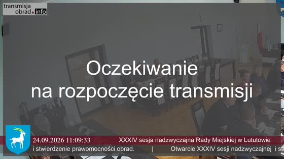 XXXIV sesja nadzwyczajna Rady Miejskiej w Lututowie