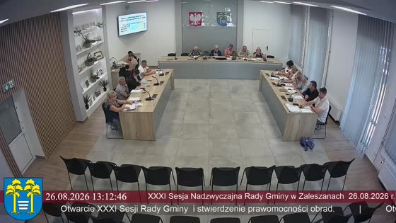 XXXI Sesja Nadzwyczajna Rady Gminy w Zaleszanach  26.08.2026 r.