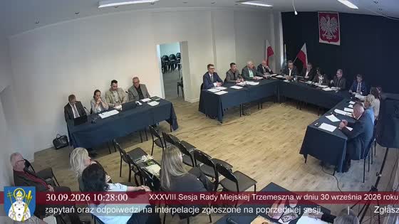 XXXVIII Sesja Rady Miejskiej Trzemeszna w dniu 30 września 2026 roku