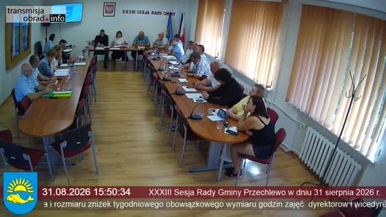 XXXIII Sesja Rady Gminy Przechlewo w dniu 31 sierpnia 2026 r.