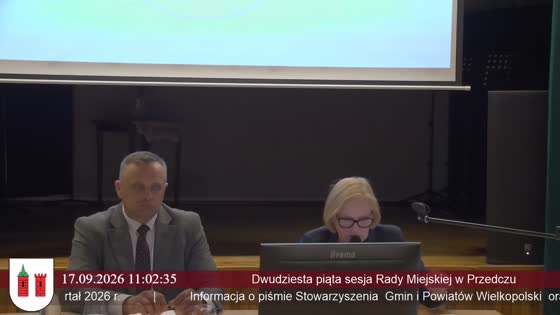 Dwudziesta piąta Sesja Rady Miejskiej w Przedczu