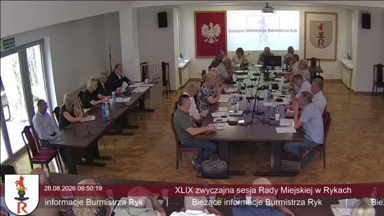 XLIX zwyczajna sesja Rady Miejskiej w Rykach