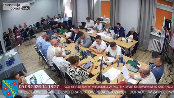XXI SESJA RADY MIEJSKIEJ W PIOTRKOWIE KUJAWSKIM IX KADENCJI